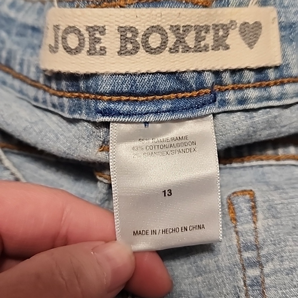 Joe Boxer Vintage Light Blue Denim Cropped Jeans Sz 13 - Picture 5 of 5